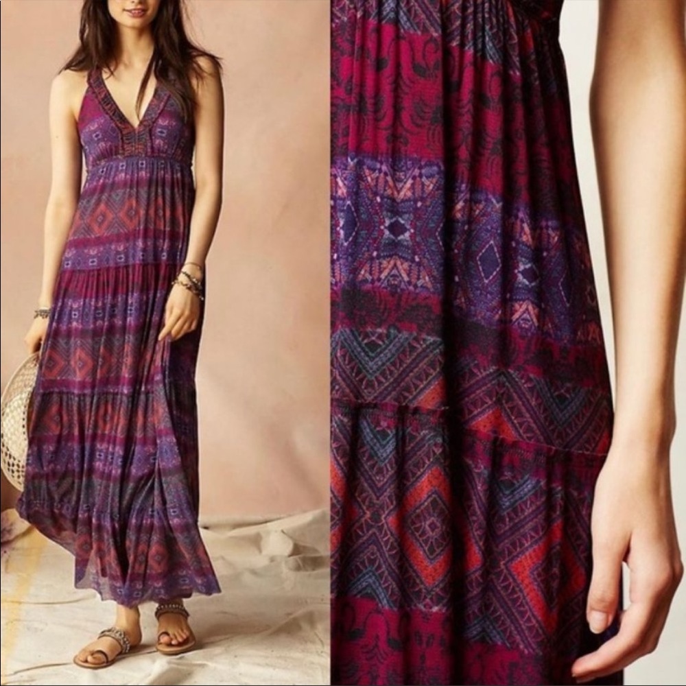 Anthropologie Weston Wear Rubus Maxi Dress - M